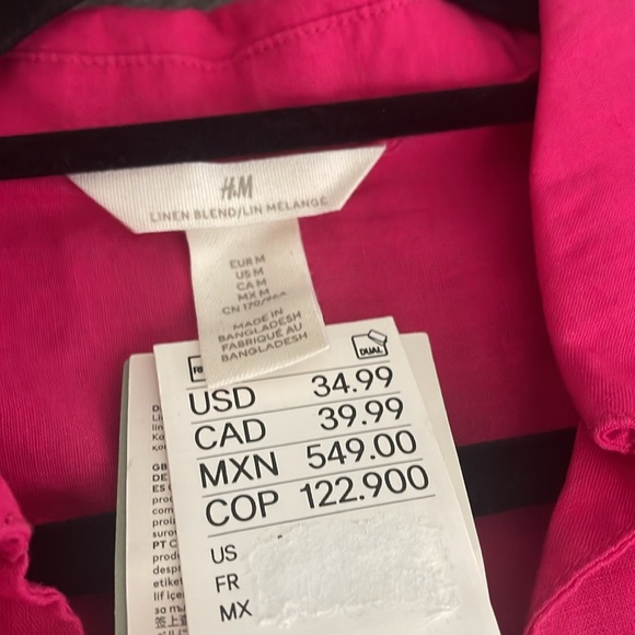 H&M Pink linen top in size M - Picture 9 of 10